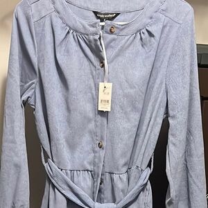 Simply Southern Light Blue Button-Up Dress